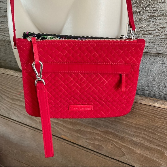 Vera Bradley Winter Berry/Cardinal custom double crossbody bags - Picture 4 of 15